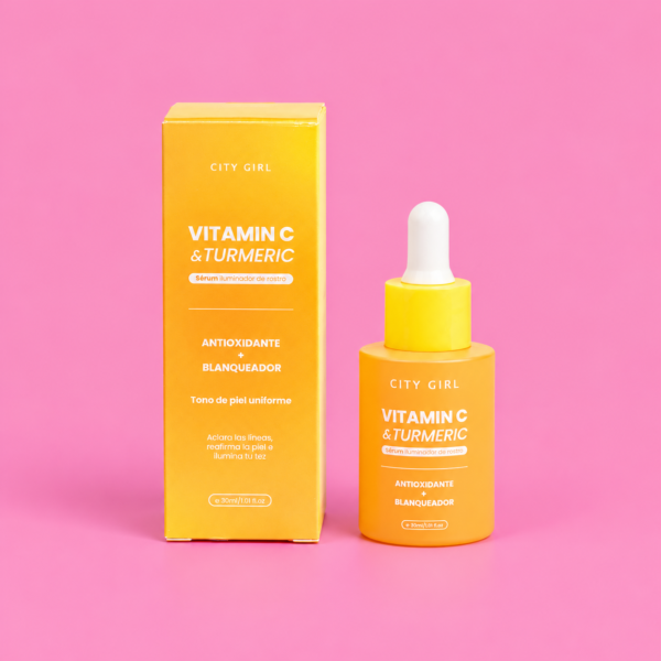 VITAMIN C & TURMERIC - Serum iluminador de rostro
