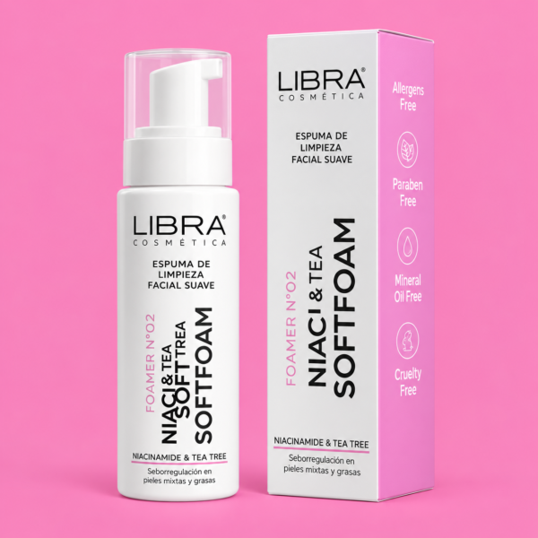 Espuma de limpieza facial suave NIACINAMIDA & TEA TREE OIL SOFT FOAM