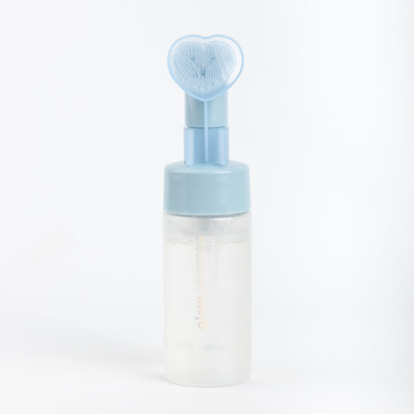 GLOW ESSENCE - Limpiador facial espuma Ácido Hialurónico con aplicador de corazón (cerdas de silicona)