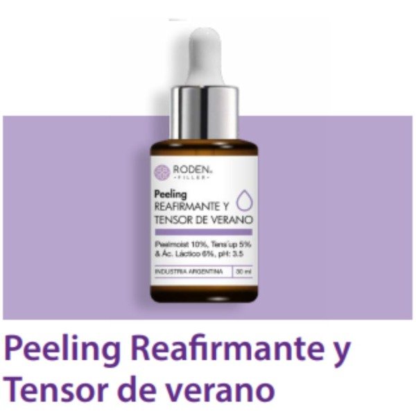 Peeling reafirmante y tensor de verano
