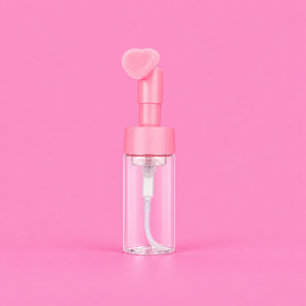 Espumero con Cepillo de Silicona Rosa