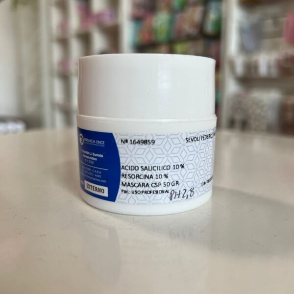 Máscara resorcina 10% + ácido salicílico 10% - pH 2,8