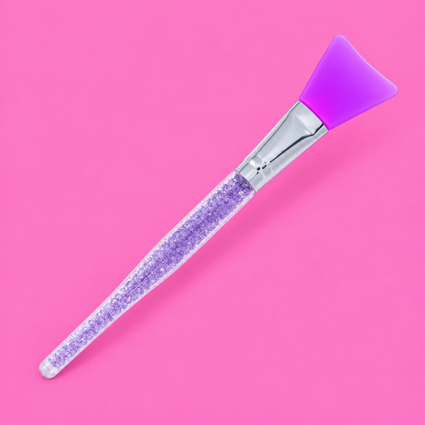 Espatula Silicona con Glitter Punta Chata