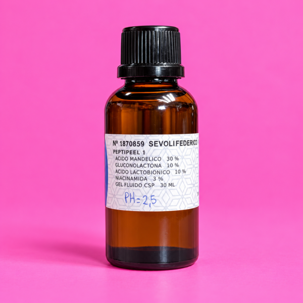 PEPTIPEEL 1 Mandelico 30% Gluconolactona 10% Acido Lactobionico 10% Niacinamida 3% Gel fluido PH: 2.5