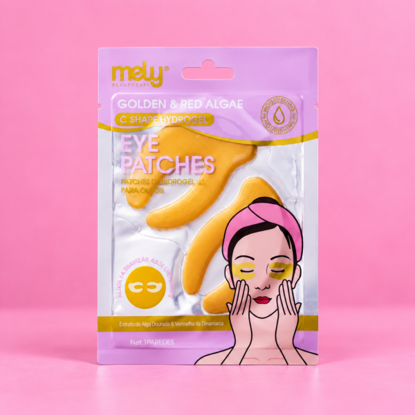 Golden and Red Algae C Shape Hydrogel Eye Patches (1 par)