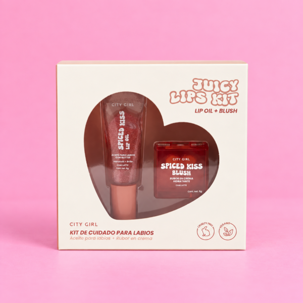 KIT DE CUIDADO PARA LABIOS: Aceite para labios + Rubor en crema