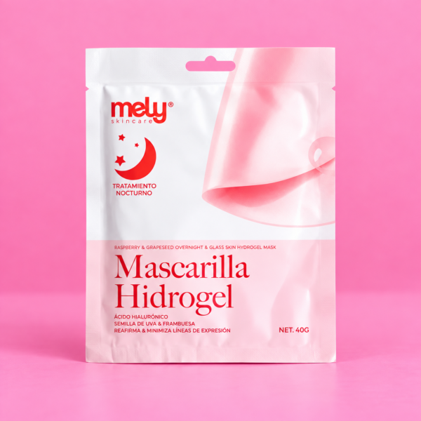 Mascarilla Hidrogel con Acido Hialuronico, Semilla de Uva y Frambuesa