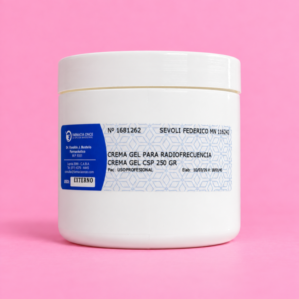 Crema gel para radiofrecuencia