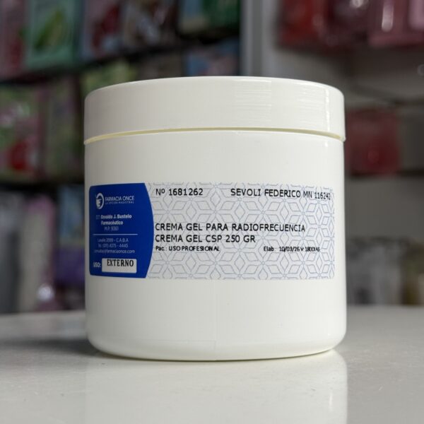 Crema gel para radiofrecuencia