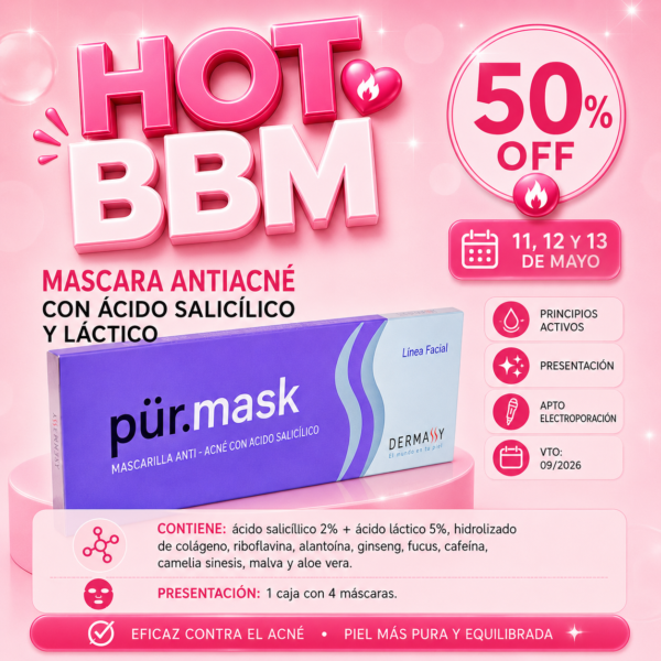 Mascara antiacné con ácido salicílico y Láctico 50% 0FF