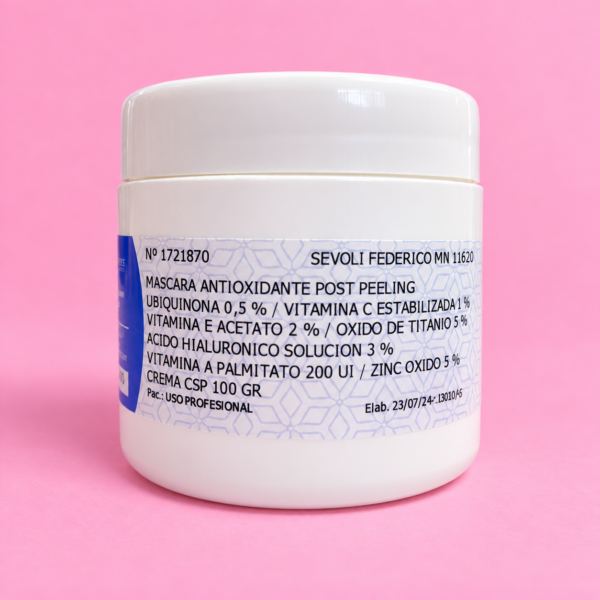 Mascara antioxidante Post peeling